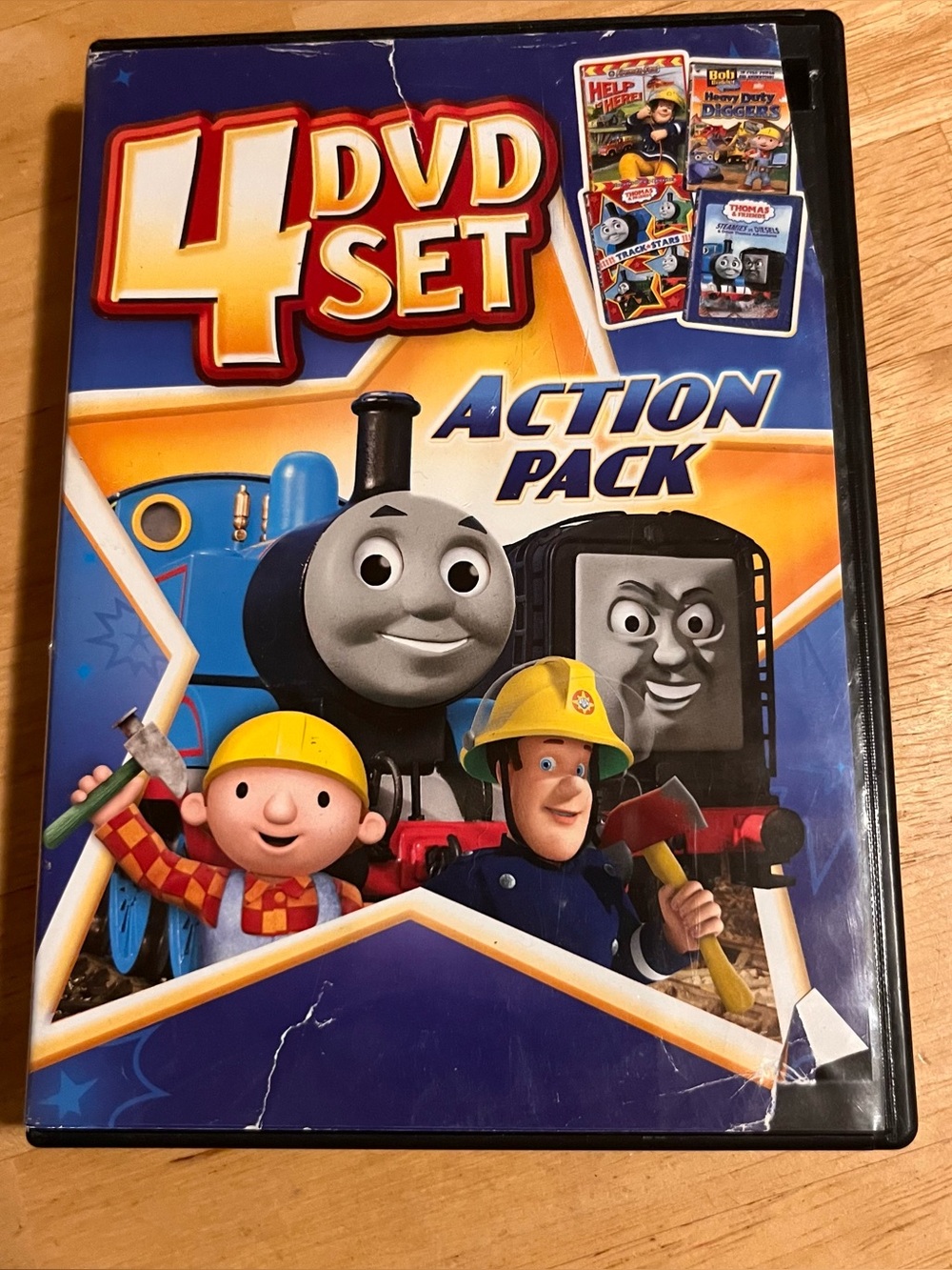 HIT Entertainment 4 DVD Set Action Pack Thomas & Friends Bob the Builder Fireman